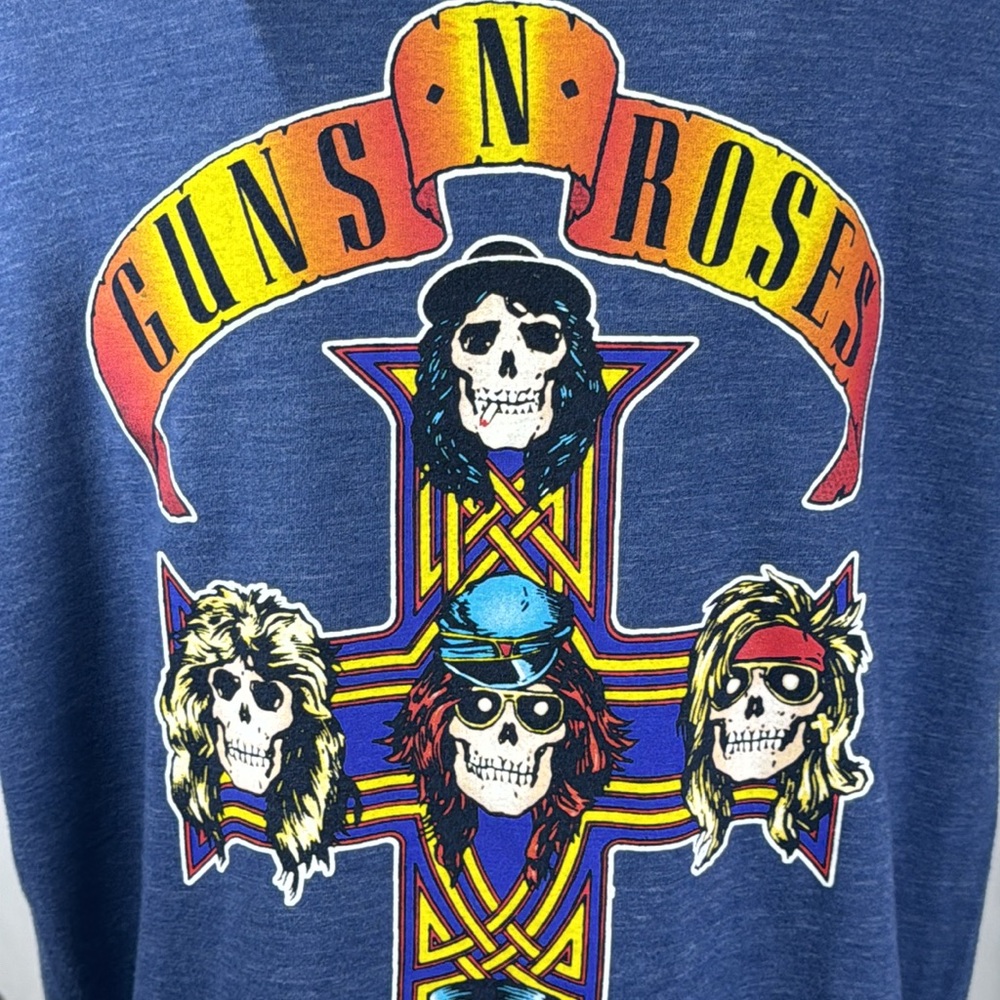 Guns N Roses Graphic T-Shirt Appetite for Destruction Crew Neck Short Sleeve - Picture 2 of 8